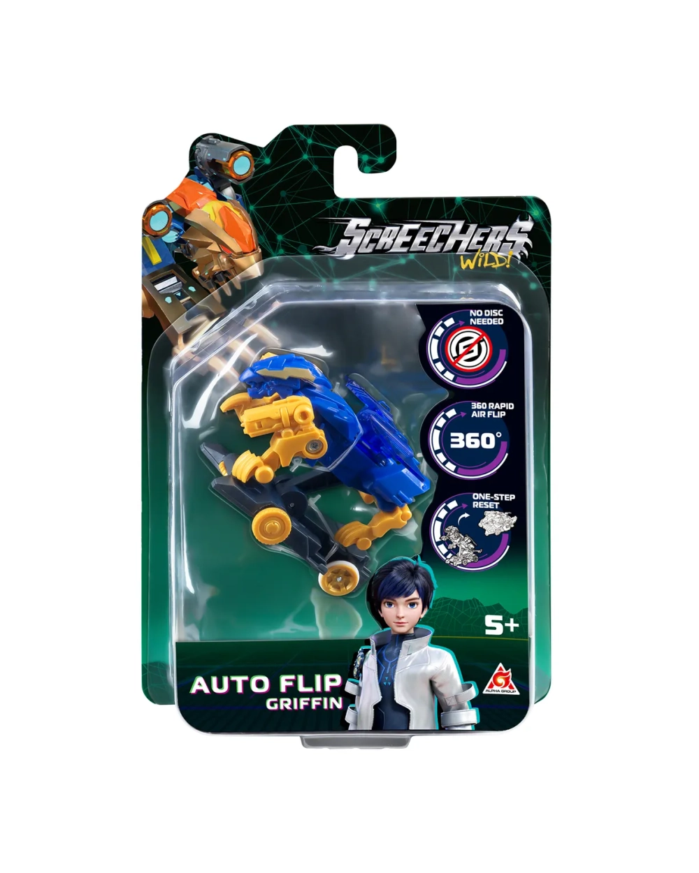Дикие Скричеры. Машинка-трансформер Автофлип Гриффон S5. ТМ Screechers Wild