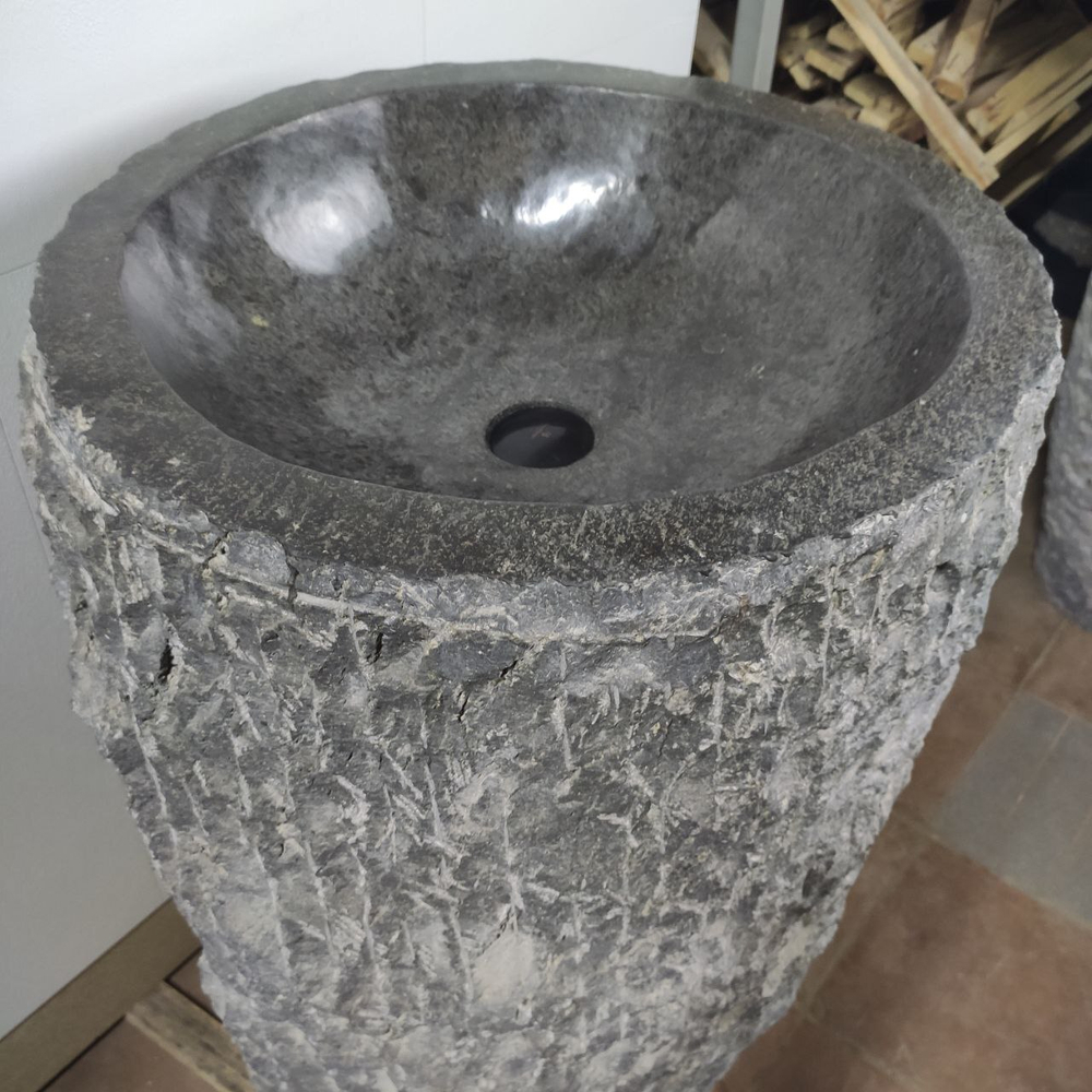 Раковина напольная из мрамора Black  MN-61497 (57*57*90)