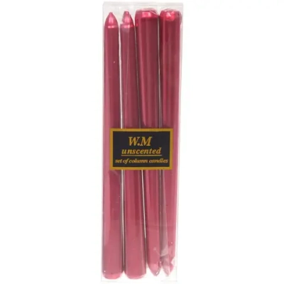 Свеча «Эдем» (набор 4 шт) 2*25 см, Красный