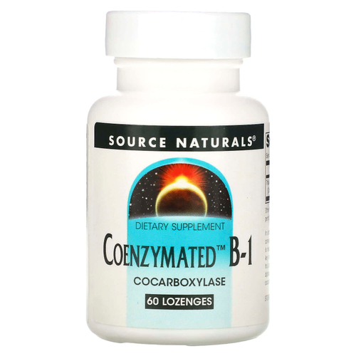 Source Naturals, ферментированный витамин B-1, 13 мг, 60 пастилок