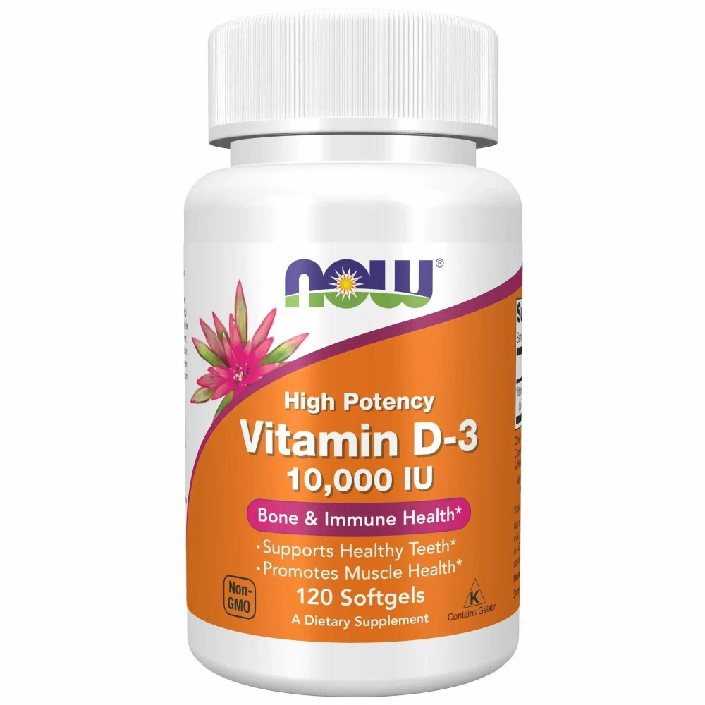 Витамины NOW Vitamin D-3 10000 120 softgel