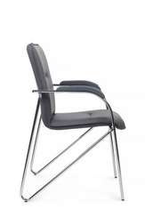 Стул Самба с пластиковыми подлокотниками SMB-03H Хром гальв. Серый