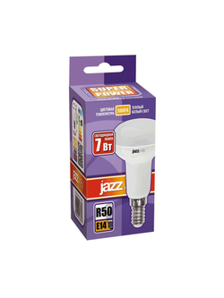 Лампа светодиодная PLED-SP 7Вт R50 3000К тепл. бел. E14 540лм 230В JazzWay 1033628