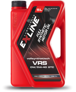 Моторное масло EXLINE Lubricants SAE VRS 0W/5W-40 GTC 5 литров за 6950 руб. АРТИКУЛ EXVRS0/5W40GTC5L
