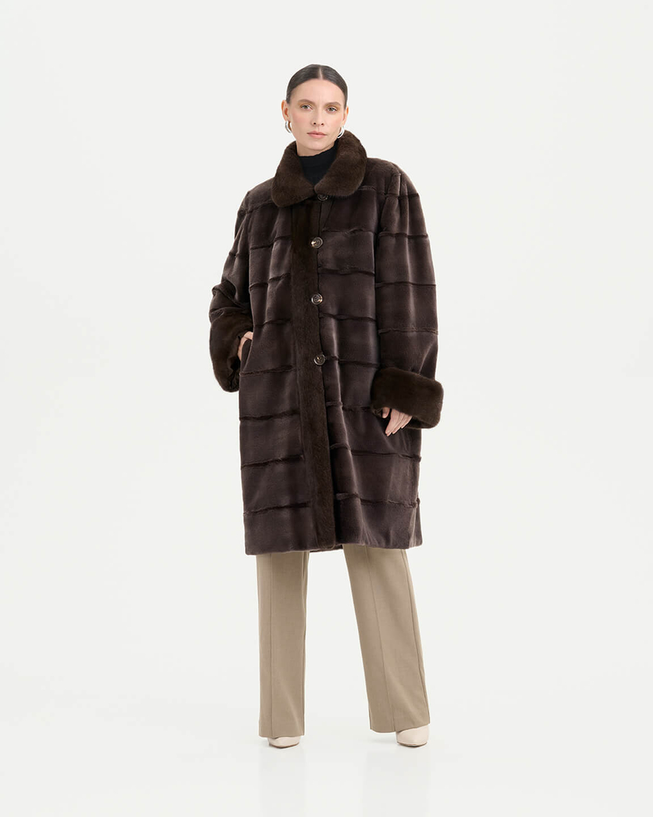 Шуба из меха норки