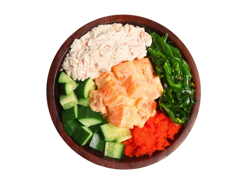 Поке лосось спайси