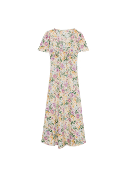 Льняное платье с цветами