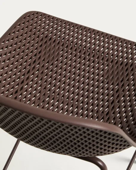 Уличный барный стул Quinby из коричневой стали и пластика, 75 см