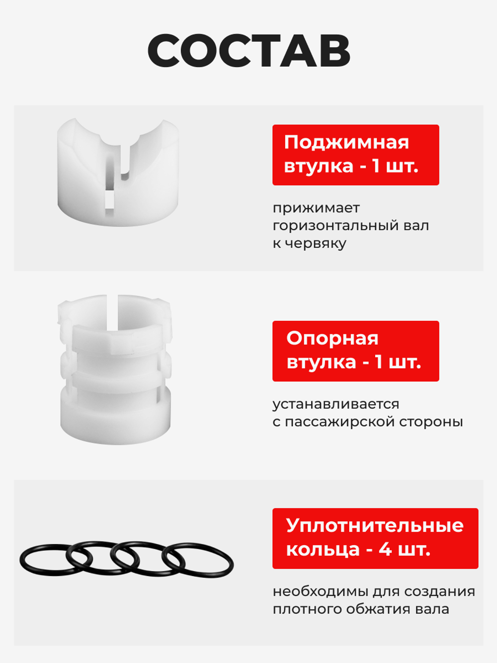 Ремкомплект рулевой рейки для ЭУР Mitsubishi COLT (IV) (R-26)