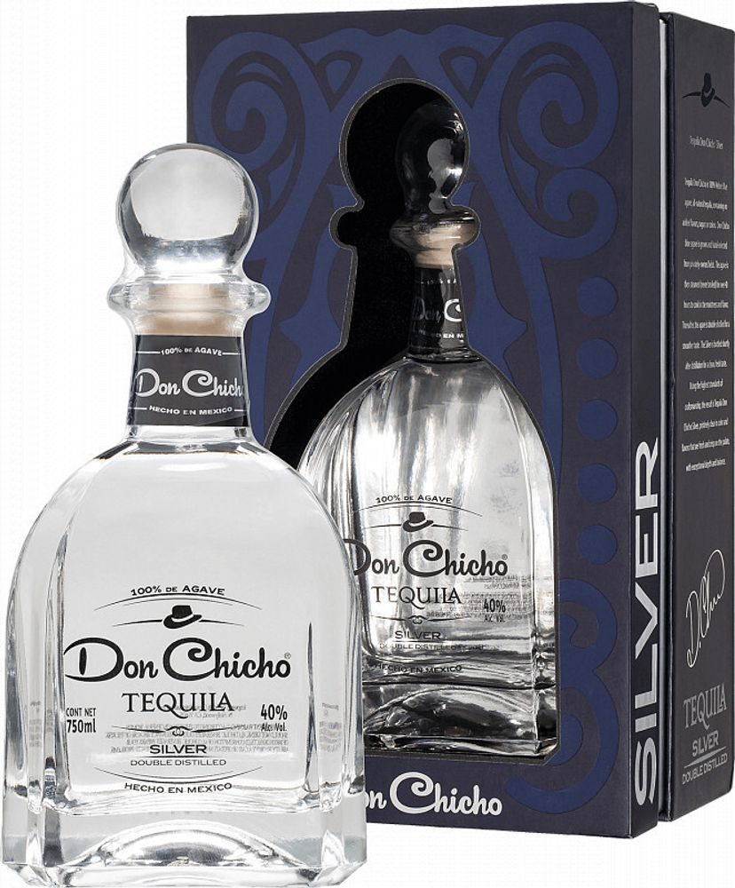 Текила Don Chicho Silver gift box, 0.75 л