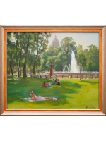 Картина маслом "Александровский сад" Новосадюк
