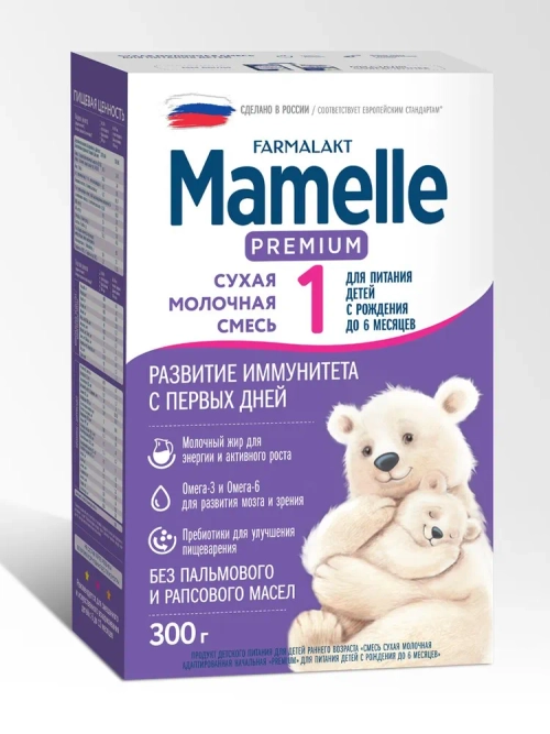 PREMIUM MAMELLE 1 смесь молочная сухая адаптированная (0-6 мес) 300г