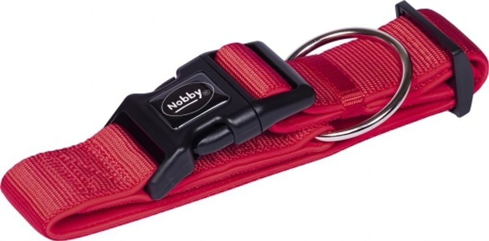 Ошейник Nobby Classic Preno Extra для собак, нейлон, красный 38-40мм, 40-55см