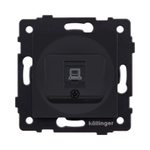 Розетка Ethernet RJ45 Cat.6, черный матовый Kollinger REA-018BM для Aspekt, Eleganz, Reflex
