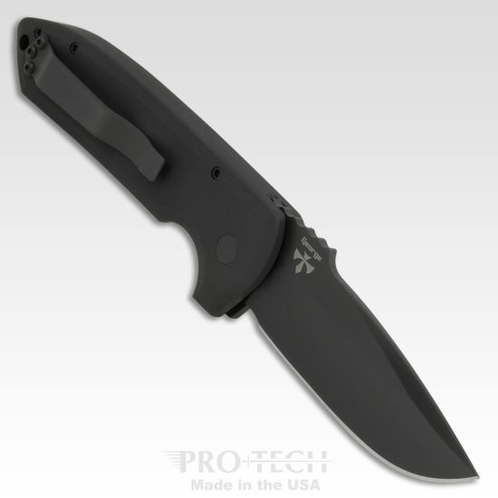 Автоматический нож Pro-Tech PTLG303 D2 Rockeye - черн. алюм. рук-ть, черн. клинок CPM-D2