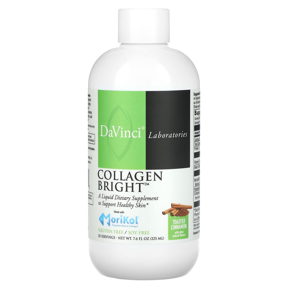 DaVinci Laboratories, Collagen Bright, обжаренная корица, 225 мл (7,6 жидк. унц.)