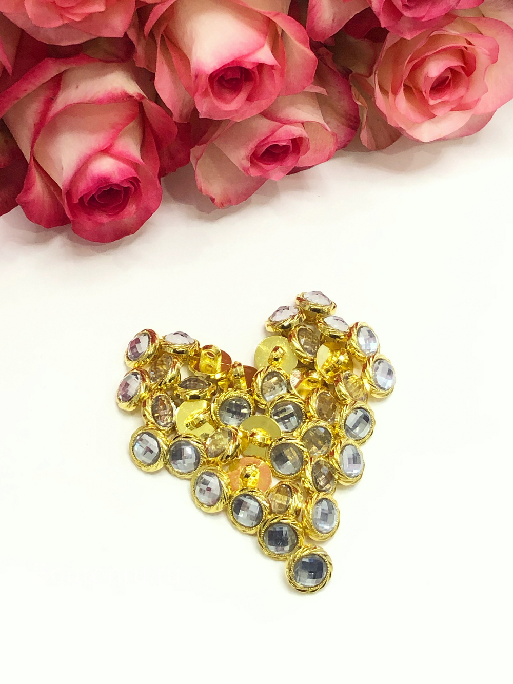 Пуговицы Золото Стразы 11 мм