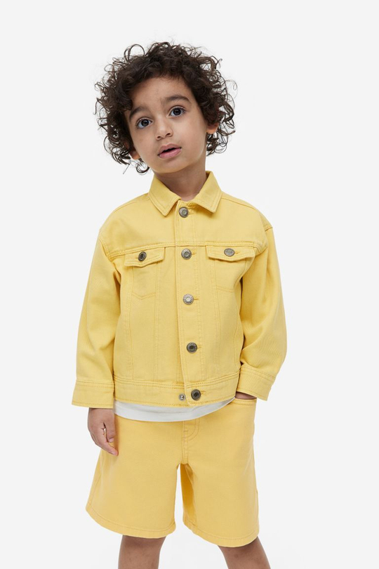 H&M Джинсовые шорты свободного кроя, желтый