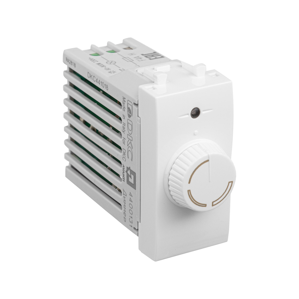 Диммер поворотный модульный, "Avanti", "Белое облако", 1 модуль