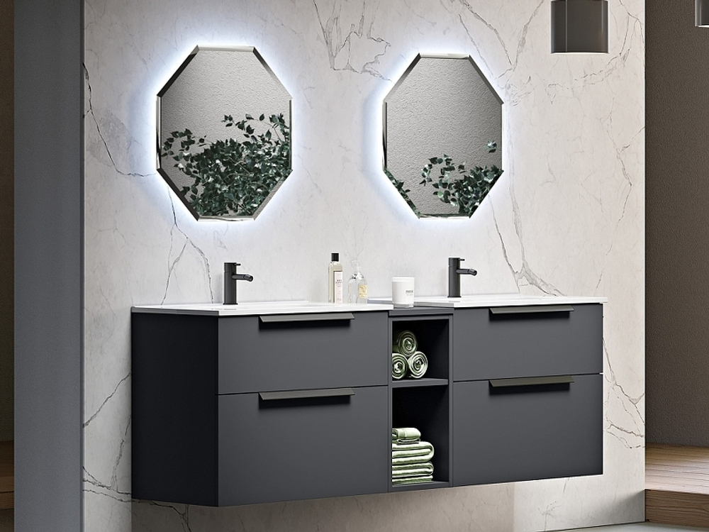 Зеркало Cezares 80 45079 с подсветкой многоугольное