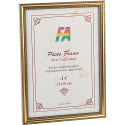 FA пластик Кружево золото 21х30