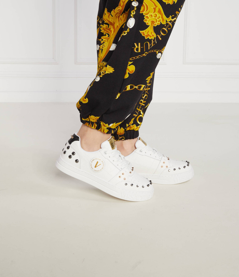 Кожаные кроссовки Versace Jeans Couture - белый(75VA3SKCZP318)