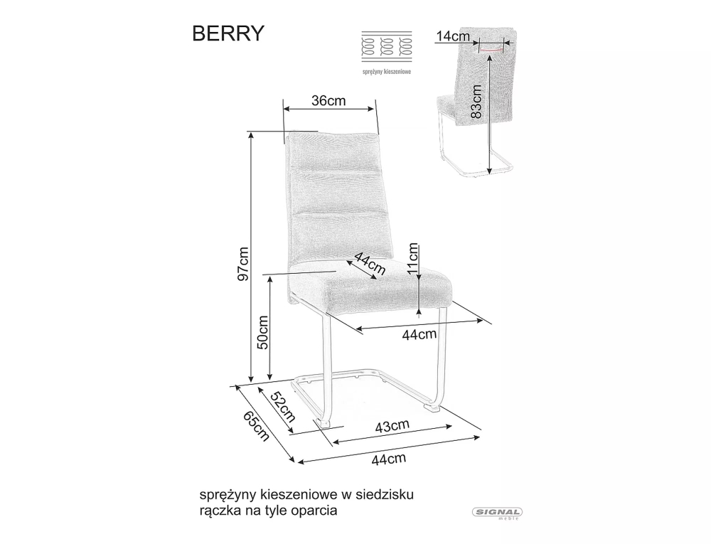 Стул SIGNAL BERRY Brego 77 оливковый/черный