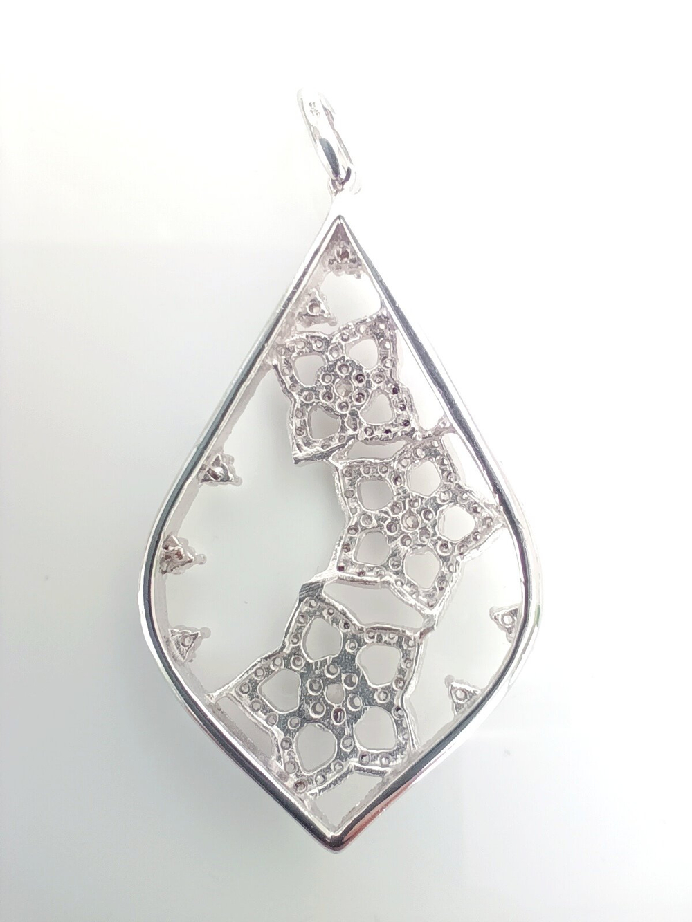 Подвеска Эстерелла с фианитами, серебро, 925 проба, родирование/Ф