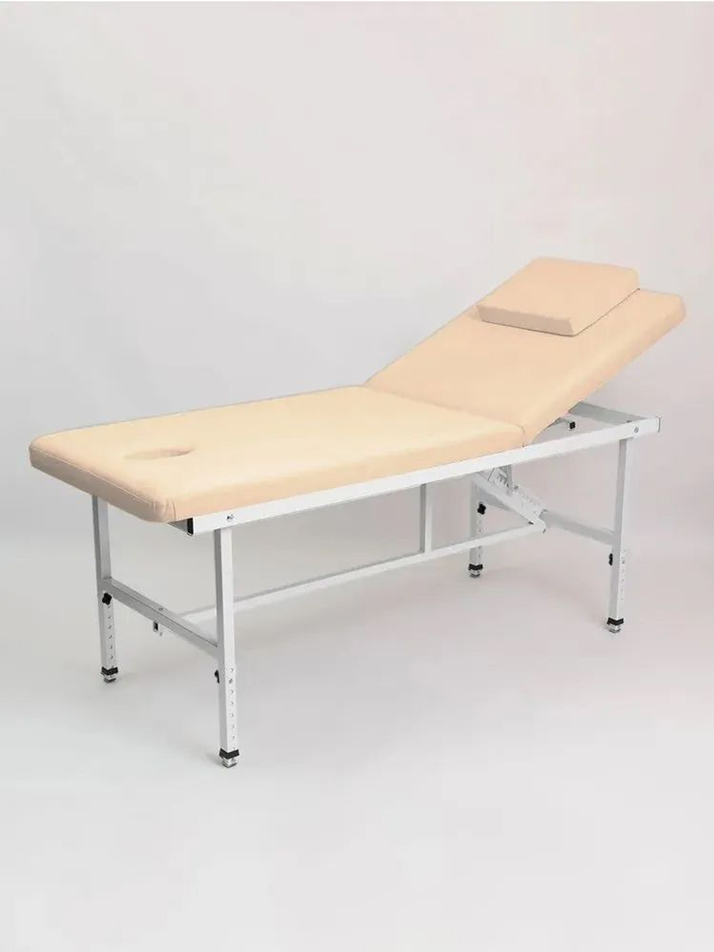 Массажный стол стационарный Massagecomplekt, с регулировкой высоты и вырезом для лица, 190/70, черный