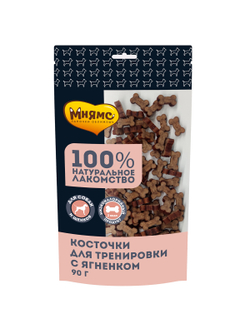 Лакомства тренировочные Мнямс для собак "Косточки" с ягненком 90г