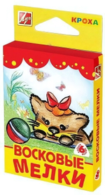 Мелки восковые, маслян. основа "Кроха" 6цв. (Луч)