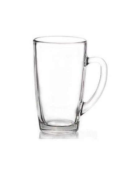 Кружка 450 мл. d=80, h=140 мм прозрач. Капучино /20/ 1488/61494