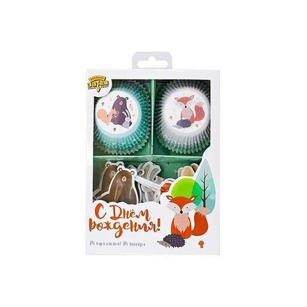 Декор-комплект для кексов Лесные Друзья