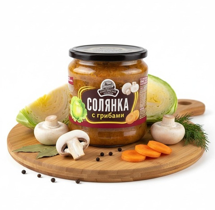 Закуска Солянка из свежей капусты с грибами Семилукская трапеза 460 гр