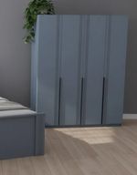 Шкаф 4-х створ. с 3-мя ящиками Ольга-6 серый шифер