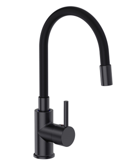 Смеситель для кухни Domaci Равенна DMC01150BK с гибким изливом, матовый черный