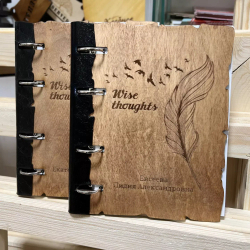 Деревянные блокноты с гравировкой