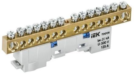 Шина нулевая N неизол. на универс. держ. 8х12-14-С TEKFOR IEK TF-NN20-14-DL-K07