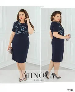 Платье 354-синий Minova
