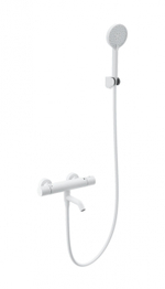 Смеситель для ванны с душем и термостатом WONZON & WOGHAND, Белый матовый (WW-B3029-A1-MW)