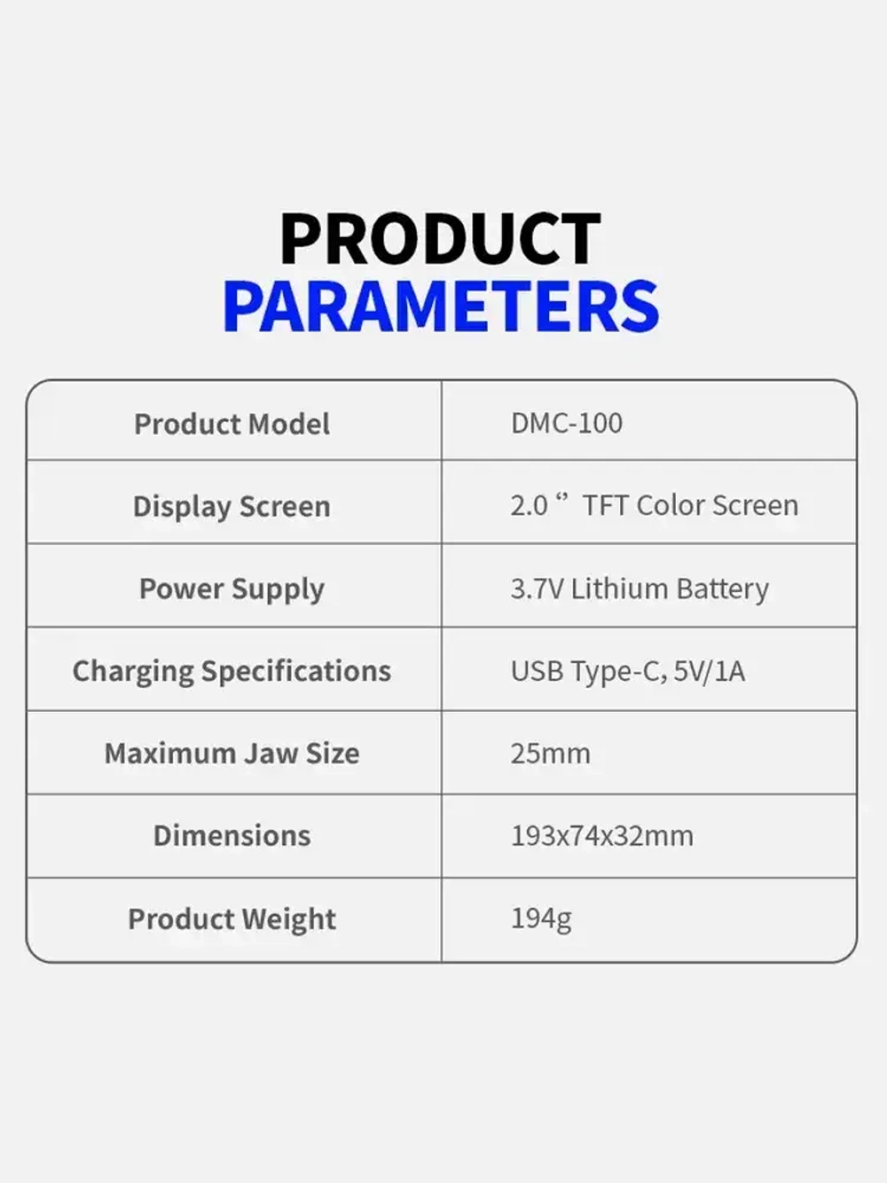 Мультиметр цифровой (токовые клещи) FNIRSI DMС-100