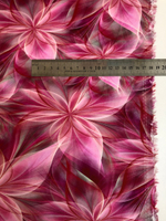 Штапель принт цветы розовый св./фуксия D1C4
