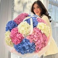 Букеты с розовой гортензией