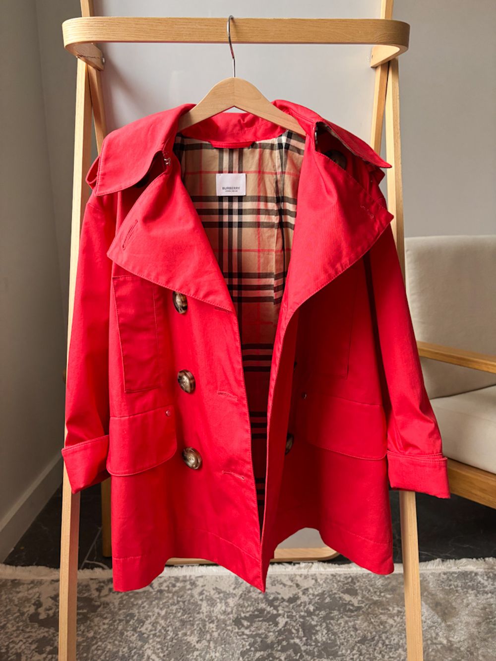 Хлопковый плащ Burberry, 128