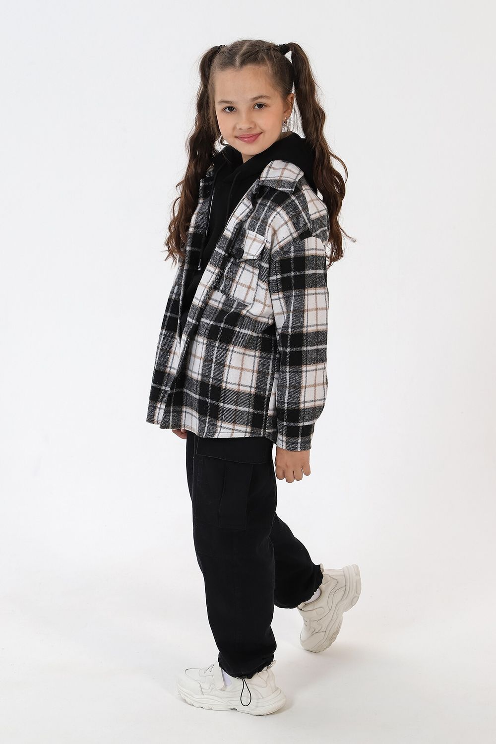 Рубашка для девочки Квадро-1 Виотекс ЧЁРНЫЙ