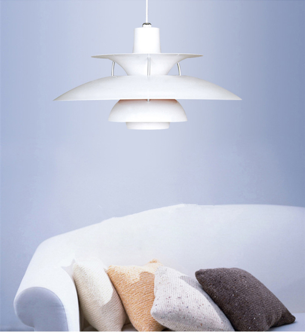 Pendant design lamp PH 5 by Louis Poulse (Pink)