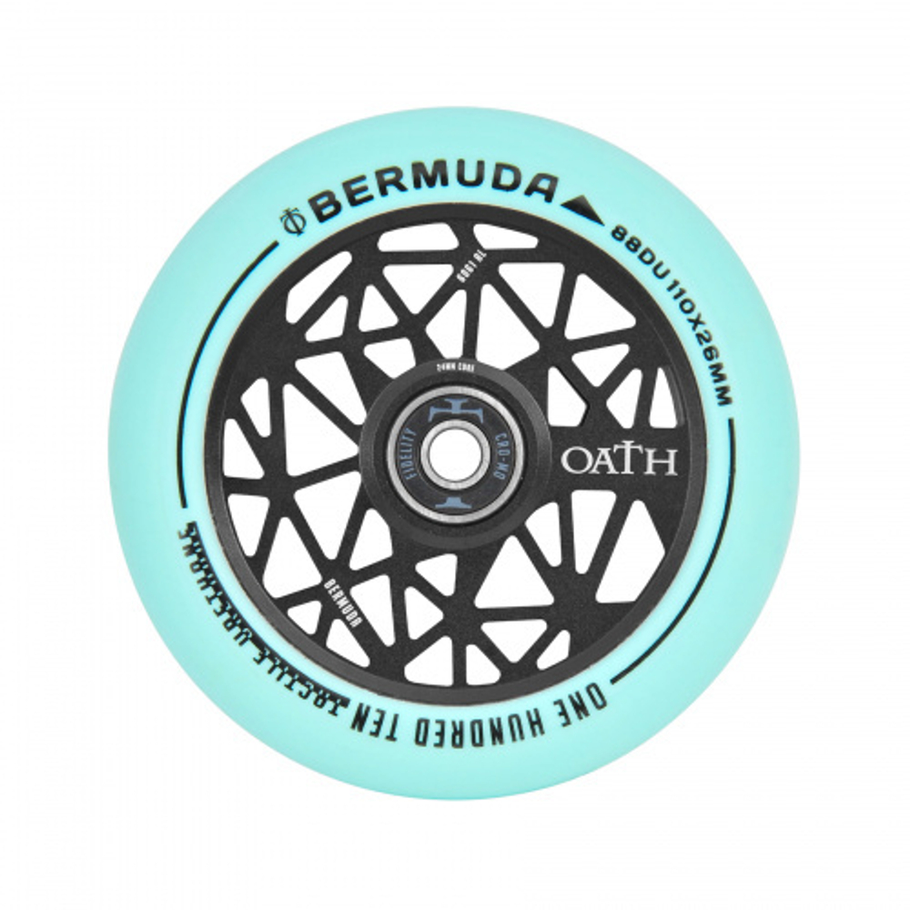 Колесо для самоката Oath Bermuda 110 (черный / бирюзовый) (черный / бирюзовый арт: 53308)