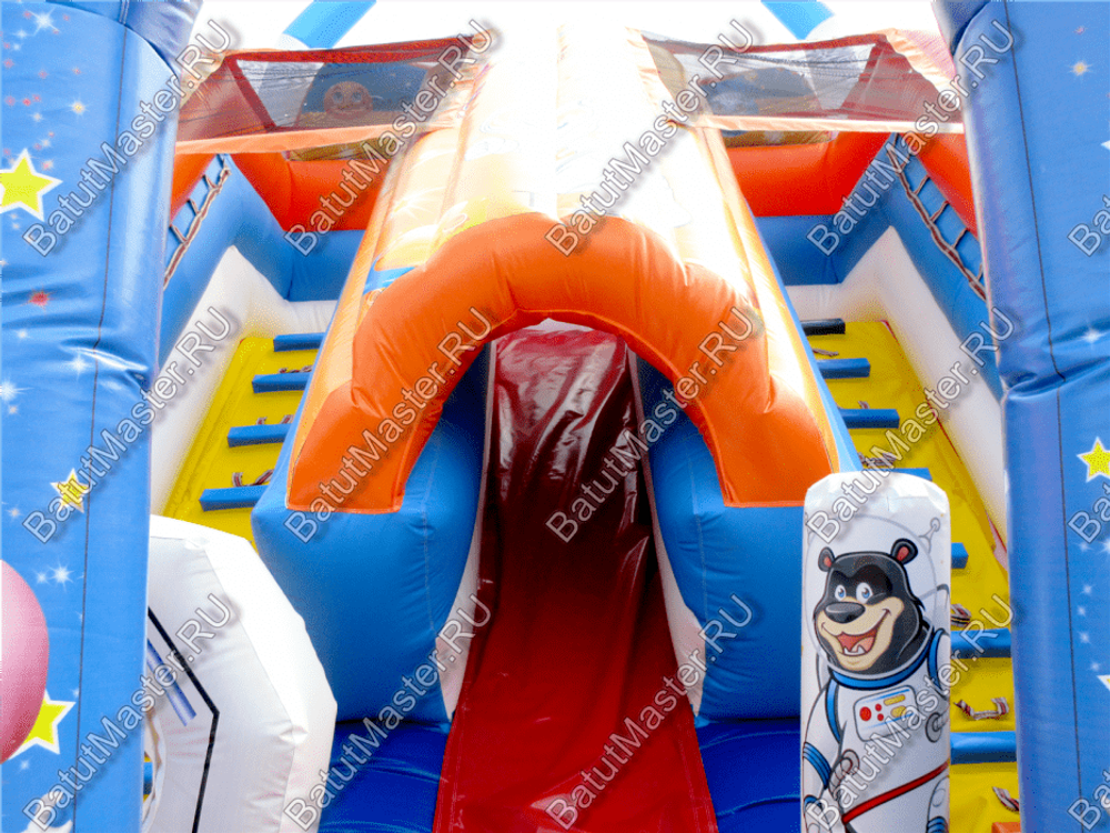 Коммерческий надувной батут "Новая ракета" 6*4.5*6 м