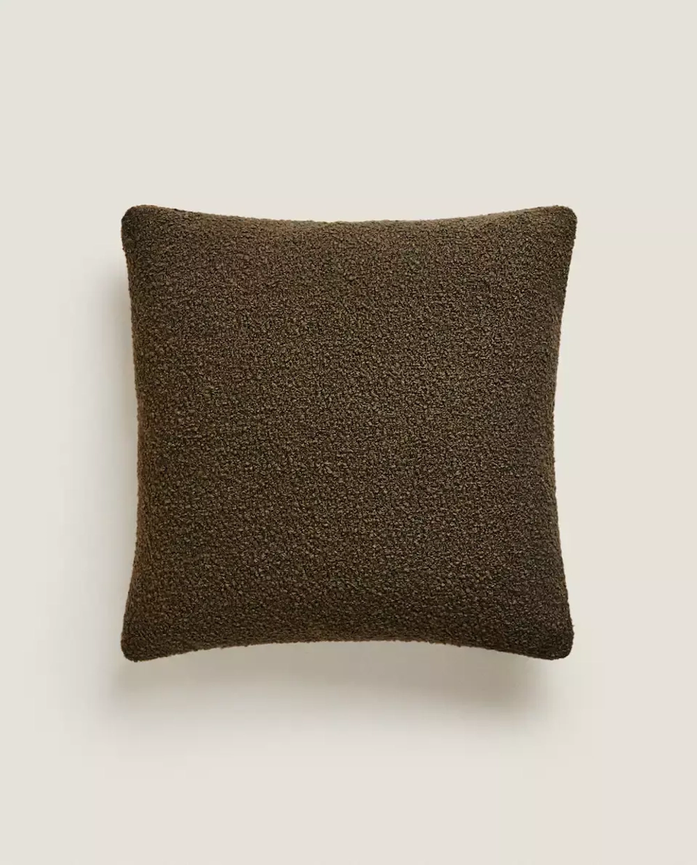 ZARA HOME ЧЕХОЛ НА ПОДУШКУ ИЗ ТКАНИ БУКЛЕ, ХАКИ