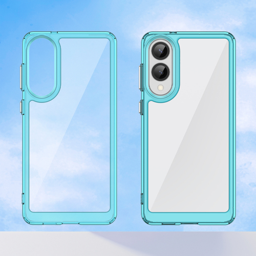 Чехол с усиленными рамками бирюзового цвета для Samsung Galaxy S25 Edge, увеличенные защитные свойства